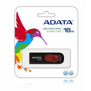 ADATA | C008 | 16 GB | USB 2.0 | Black/Red